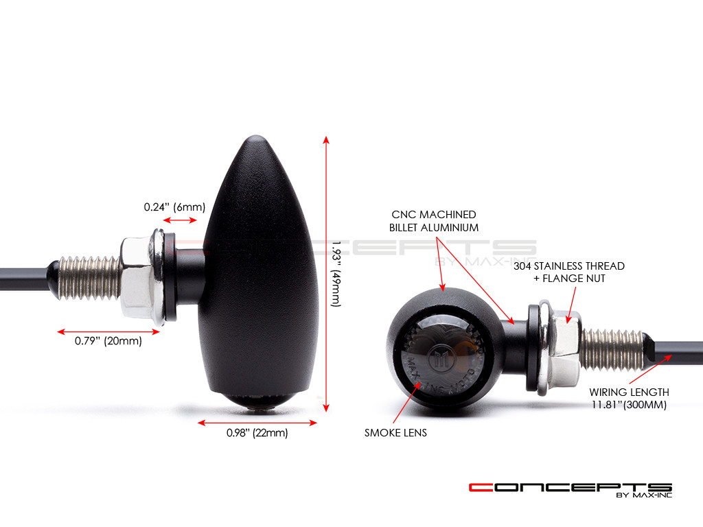 Proton Micro CNC Billet Aluminum Integrated Daytime Running Lights / Turn Signals