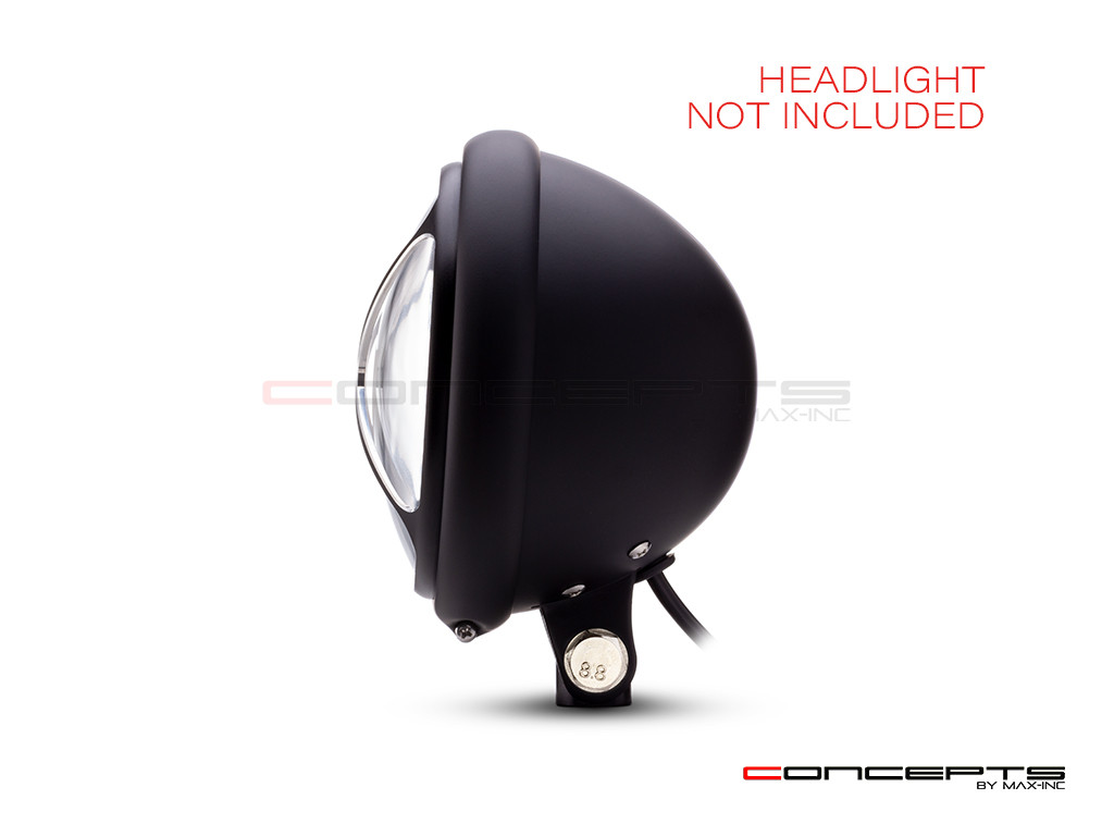 5.75" Cross Design Black / Contrast CNC Aluminum Headlight Guard Cover