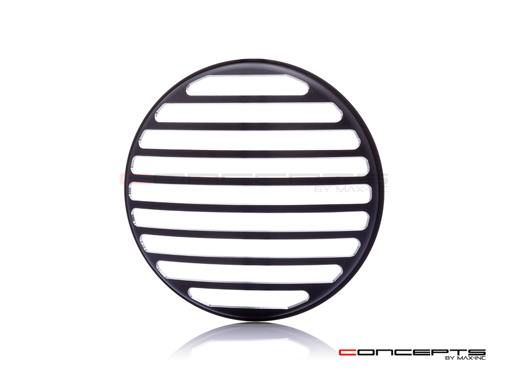 5.75" Vent Design Black / Contrast CNC Aluminum Headlight Guard Cover