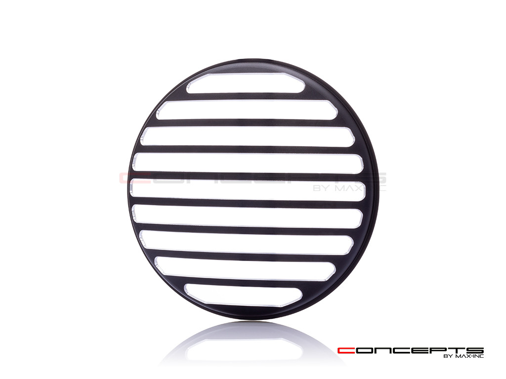 5.75" Vent Design Black / Contrast CNC Aluminum Headlight Guard Cover