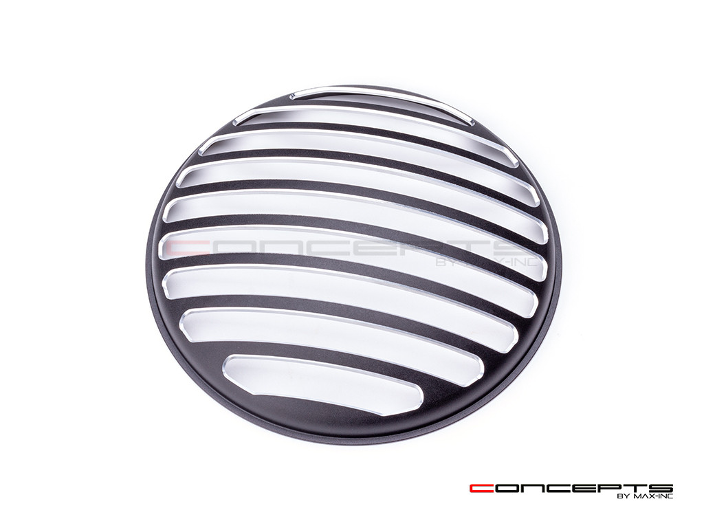 5.75" Vent Design Black / Contrast CNC Aluminum Headlight Guard Cover