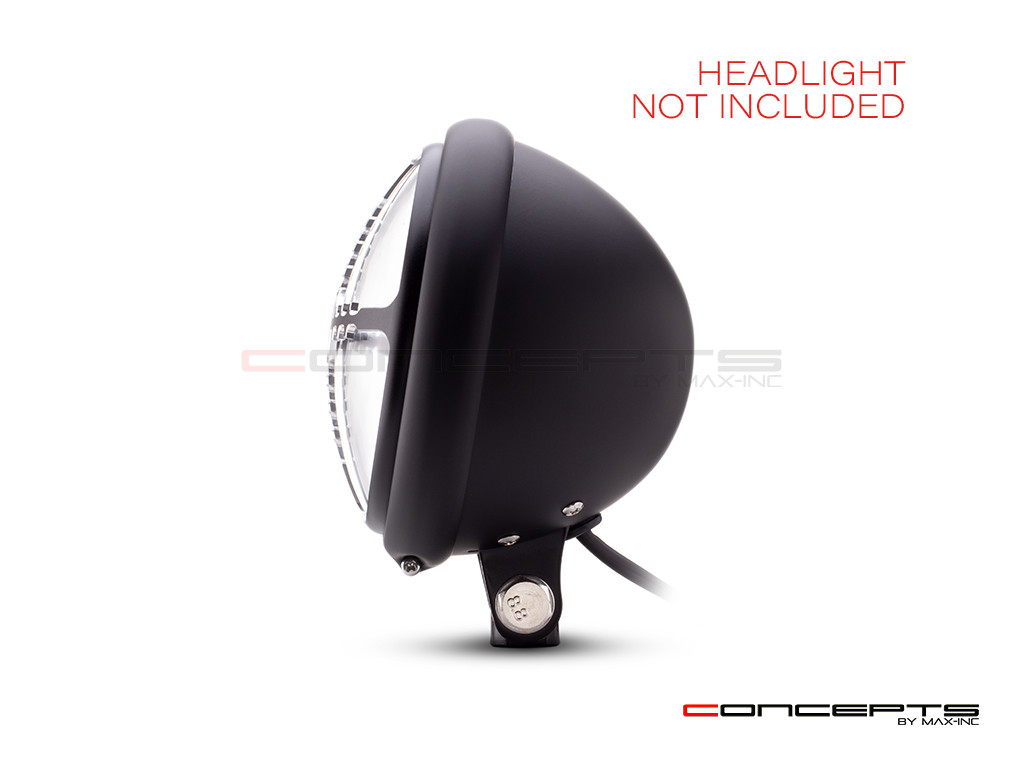 5.75" Cross Hairs Design Black / Contrast CNC Aluminum Headlight Guard Cover