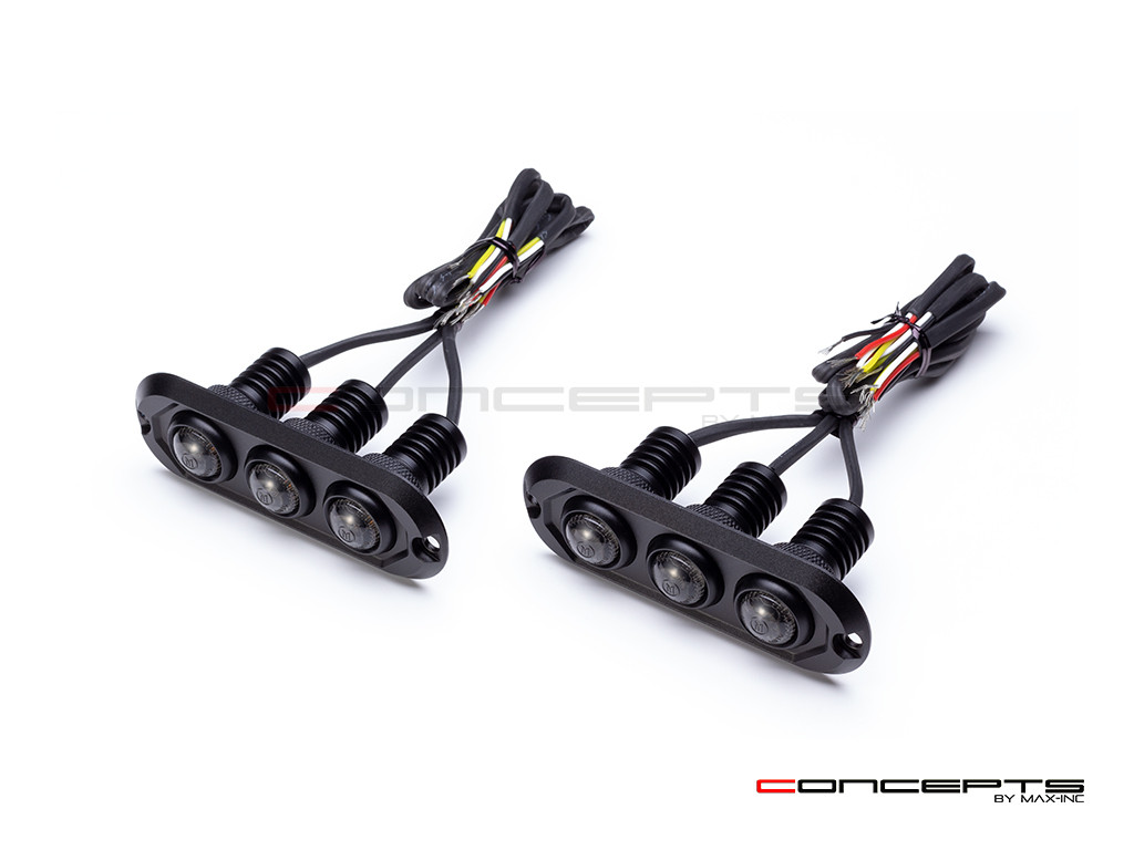 Mimo Custom Micro CNC Billet Aluminum Integrated LED Stop / Tail Lights / Turn Signals