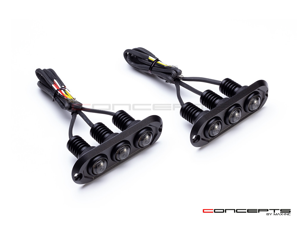 Mimo Custom Micro CNC Billet Aluminum Integrated LED Stop / Tail Lights / Turn Signals