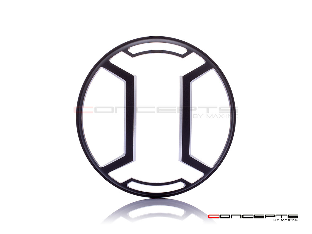 5.75" Armour Design Black / Contrast CNC Aluminum Headlight Guard Cover