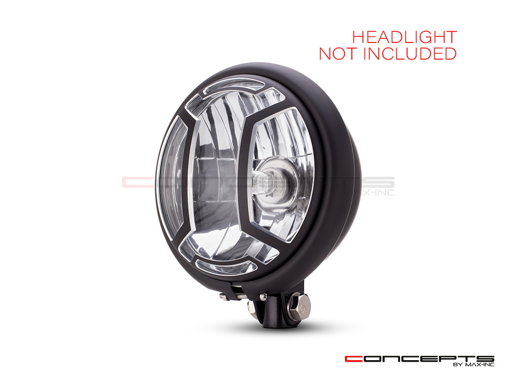 5.75" Armour Design Black / Contrast CNC Aluminum Headlight Guard Cover