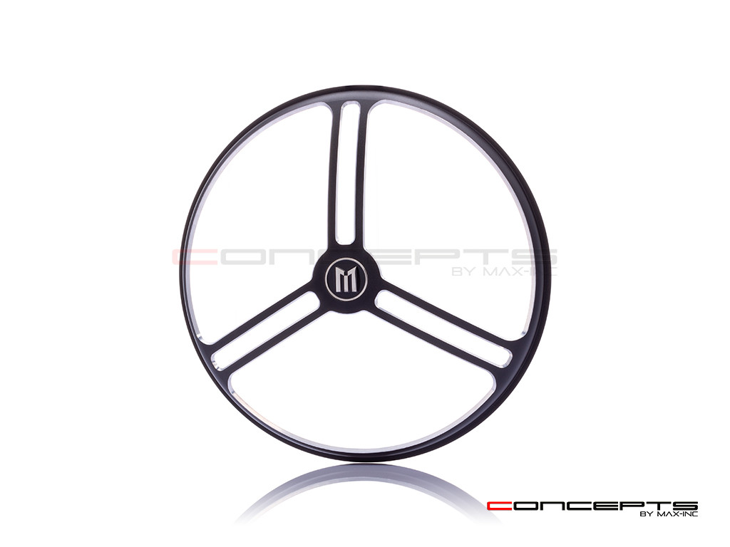 5.75" Tri-Pro Design Black / Contrast CNC Aluminum Headlight Guard Cover