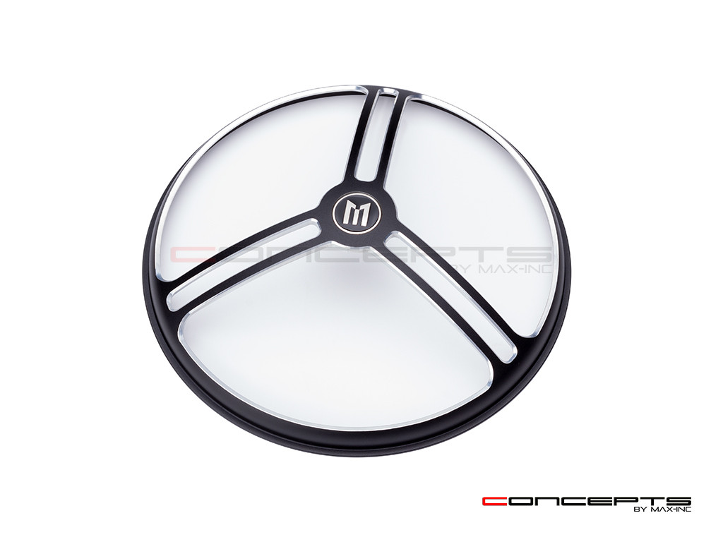 5.75" Tri-Pro Design Black / Contrast CNC Aluminum Headlight Guard Cover