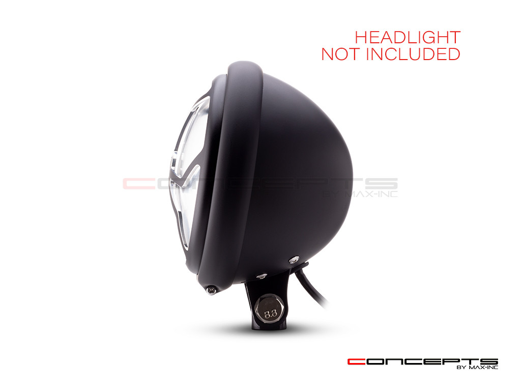 5.75" J-Rob Design Black / Contrast CNC Aluminum Headlight Guard Cover