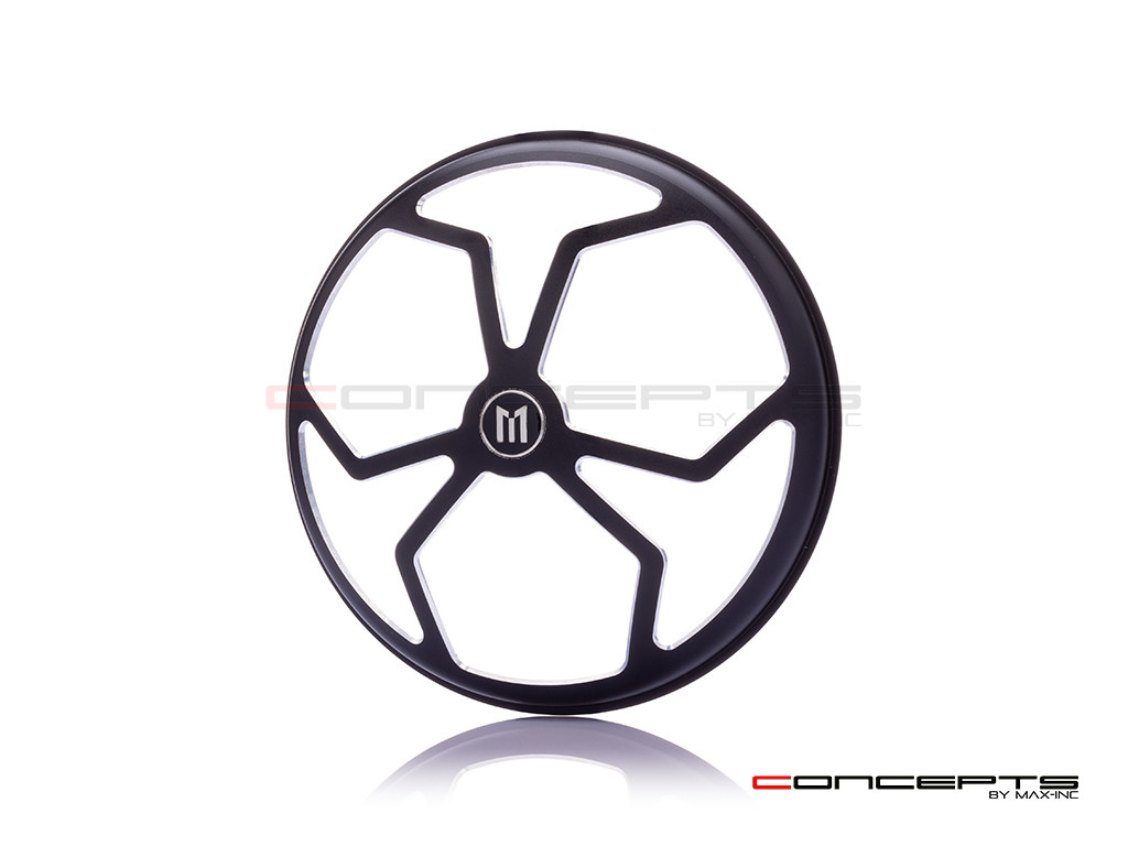 5.75" J-Rob Design Black / Contrast CNC Aluminum Headlight Guard Cover