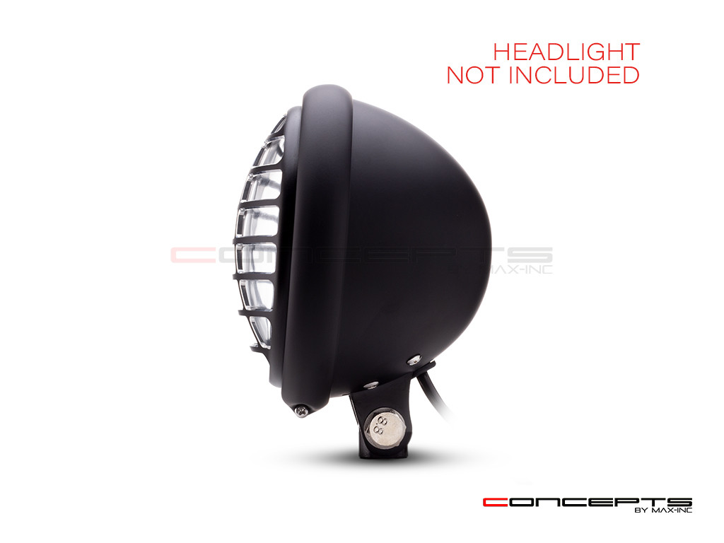 5.75" Atec Design Black / Contrast CNC Aluminum Headlight Guard Cover