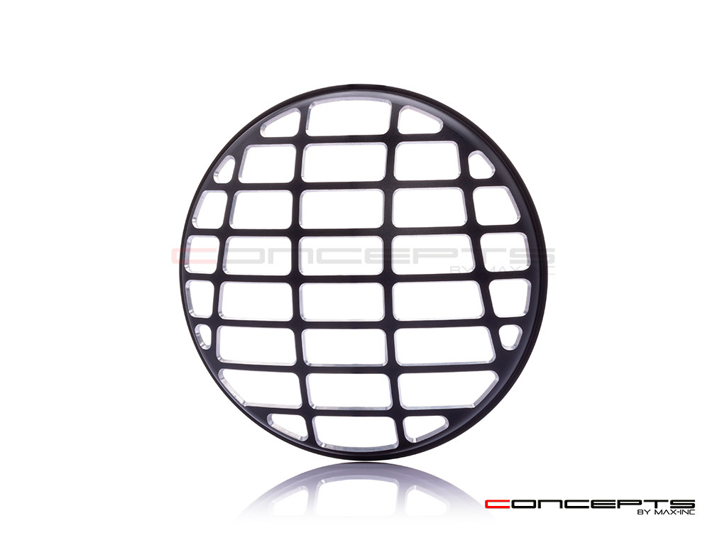 5.75" Futura Design Black / Contrast CNC Aluminum Headlight Guard Cover