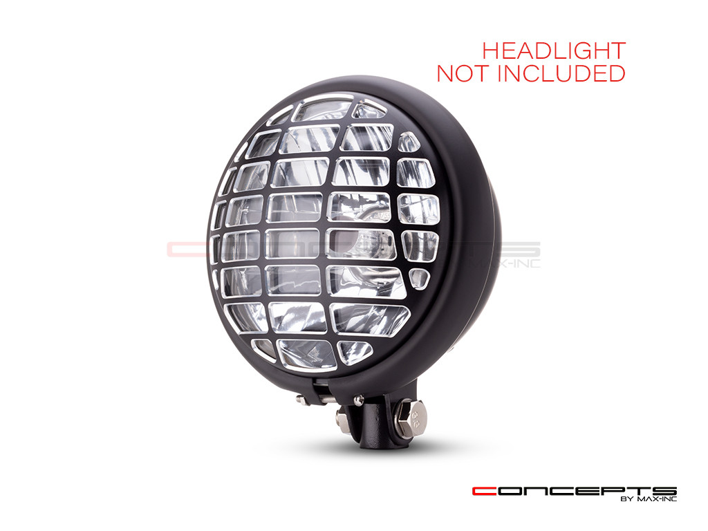 5.75" Futura Design Black / Contrast CNC Aluminum Headlight Guard Cover