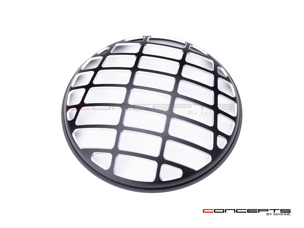 5.75" Futura Design Black / Contrast CNC Aluminum Headlight Guard Cover