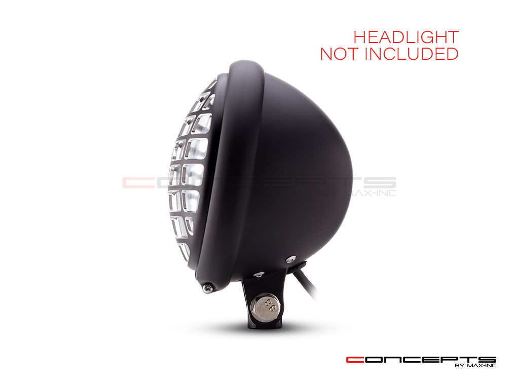 5.75" Derby Design Black / Contrast CNC Aluminum Headlight Guard Cover