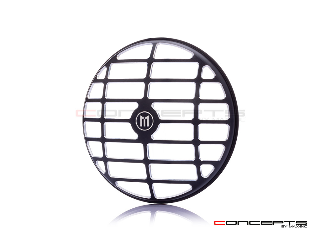 5.75" Derby Design Black / Contrast CNC Aluminum Headlight Guard Cover