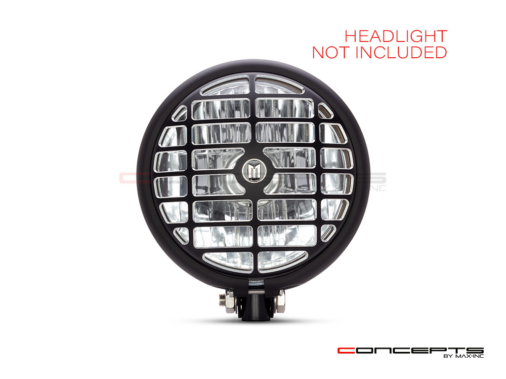 5.75" Derby Design Black / Contrast CNC Aluminum Headlight Guard Cover