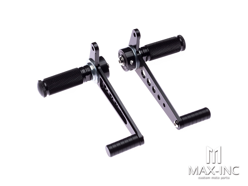 Black Universal Cafe Racer CNC Machined Aluminum Rear Sets
