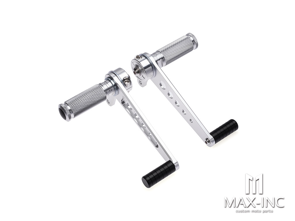 Silver Universal Cafe Racer CNC Machined Aluminum Rear Sets