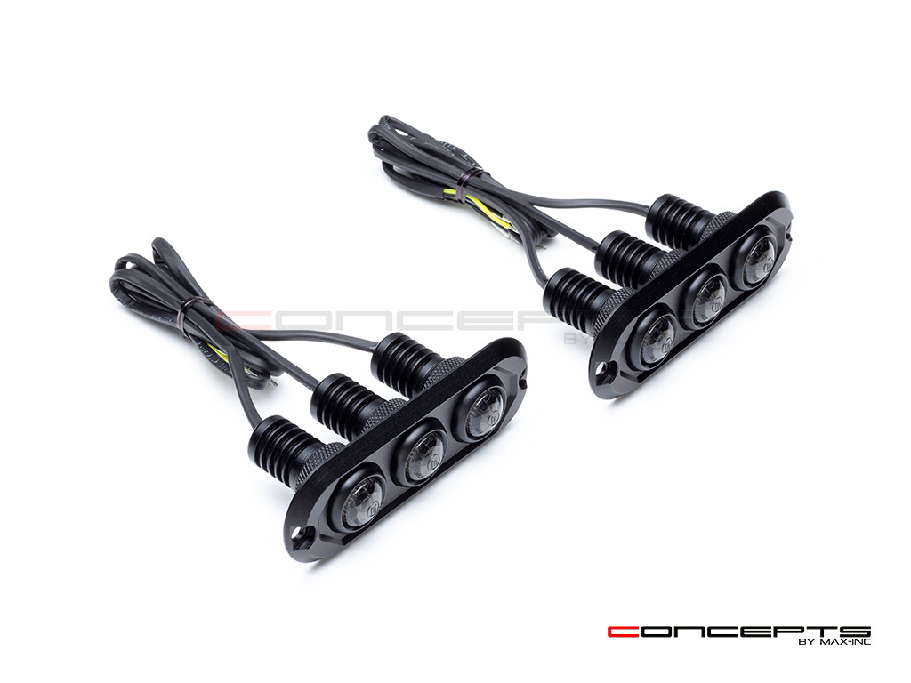 Mimo Custom Micro CNC Billet Aluminum Integrated LED DRLs + Turn Signals