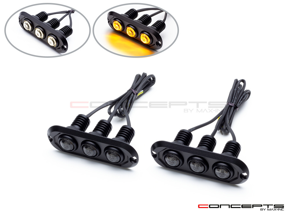 Mimo Custom Micro CNC Billet Aluminum Integrated LED DRLs + Turn Signals