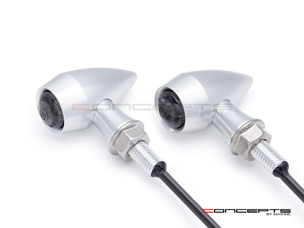 ARES Raw Micro CNC Billet Aluminum Integrated Daytime Running Lights / Turn Signals