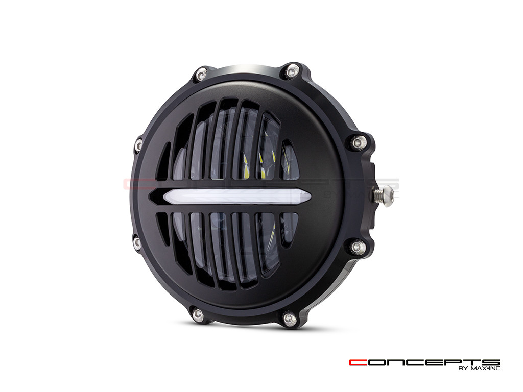 MONZA 5.75 Inch CNC Machined Aluminum LED Headlight - Rebel Cover