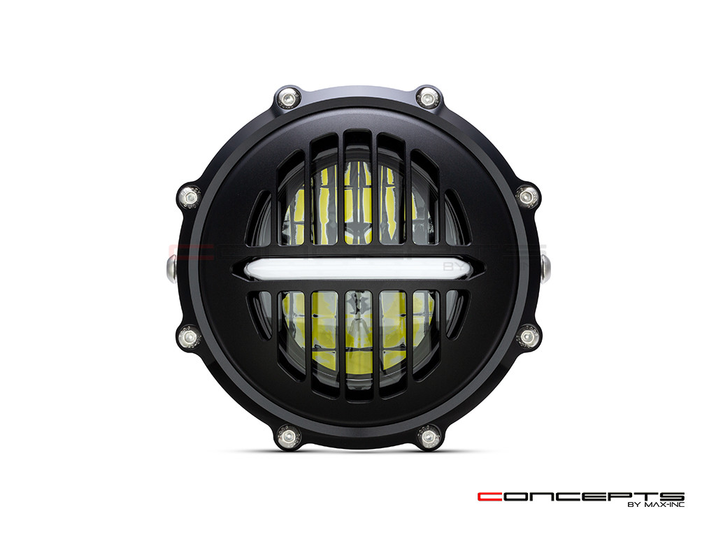 MONZA 5.75 Inch CNC Machined Aluminum LED Headlight - Rebel Cover