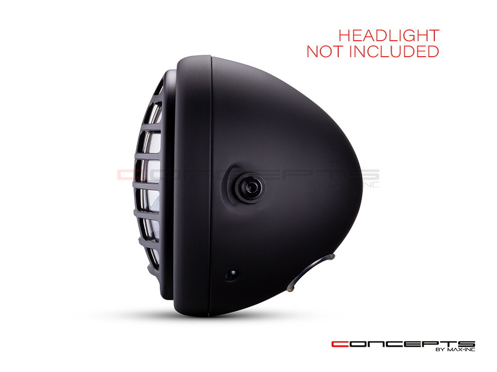 7" Atec Design Black CNC Aluminum Headlight Guard Cover