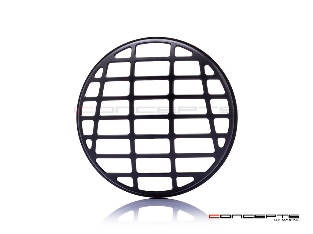 7" Futura Design Black CNC Aluminum Headlight Guard Cover