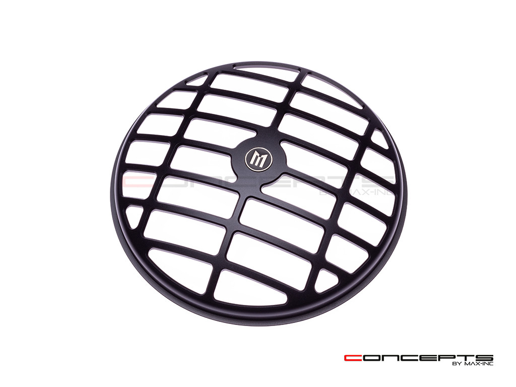 7" Derby Design Black CNC Aluminum Headlight Guard Cover