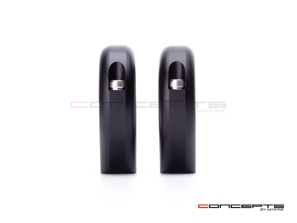 Black CNC Machined Billet Alum Fork Mount Auxiliary Light Clamps - Sizes 32-59mm