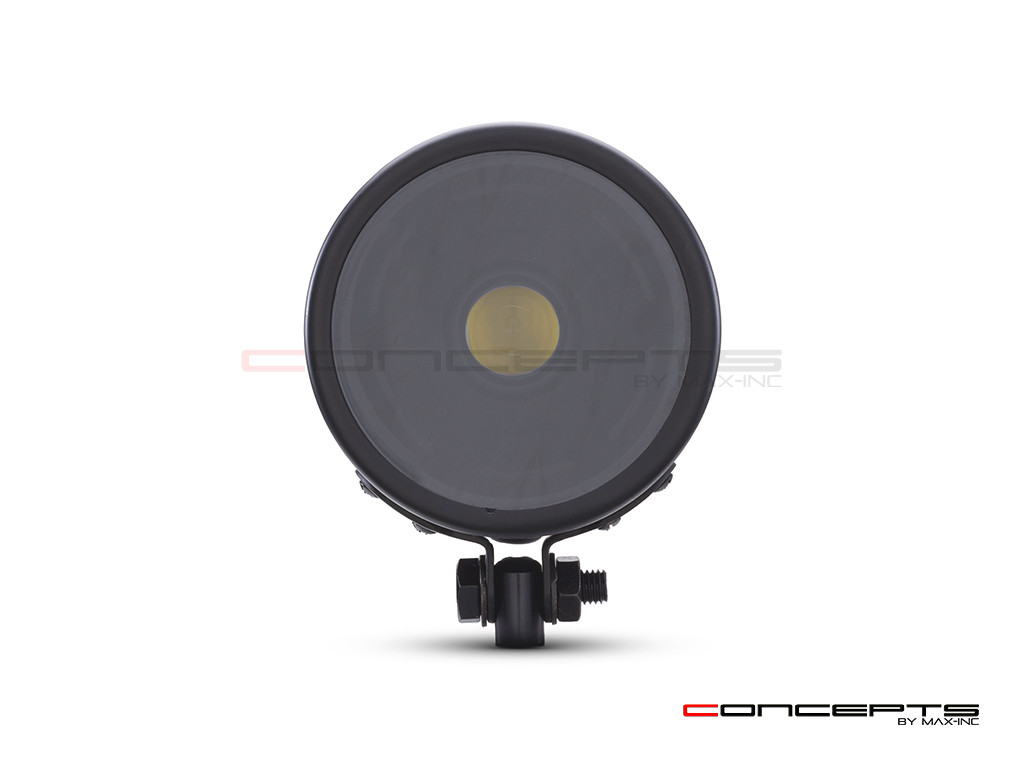 Matte Black "Dictator" Single LED Projector Headlight