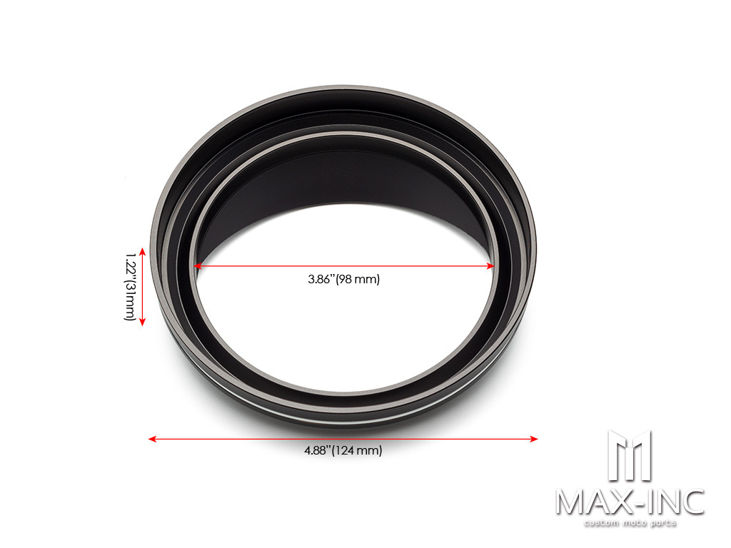5 Inch Visor Speedometer Gauge Bezel Cover Trim Ring Fit For Harley Softail FXST/BLACK CUT