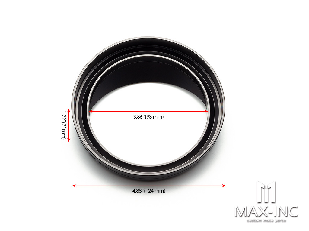 5 Inch Visor Speedometer Gauge Bezel Cover Trim Ring Fit For Harley Softail FXST/BLACK 