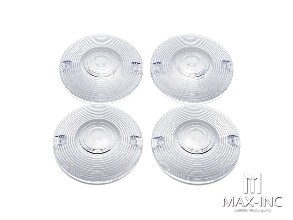 4PCS Turn Signal Light Lens Cover Clear Lamp Lens Cover Plastic For Harley Touring Road King Softail