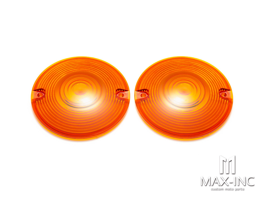 Motorcycle Orange Turn Signal Light Lens Cover 2PCS For Harley Touring Road Electra Glide Road King FLHR Softail