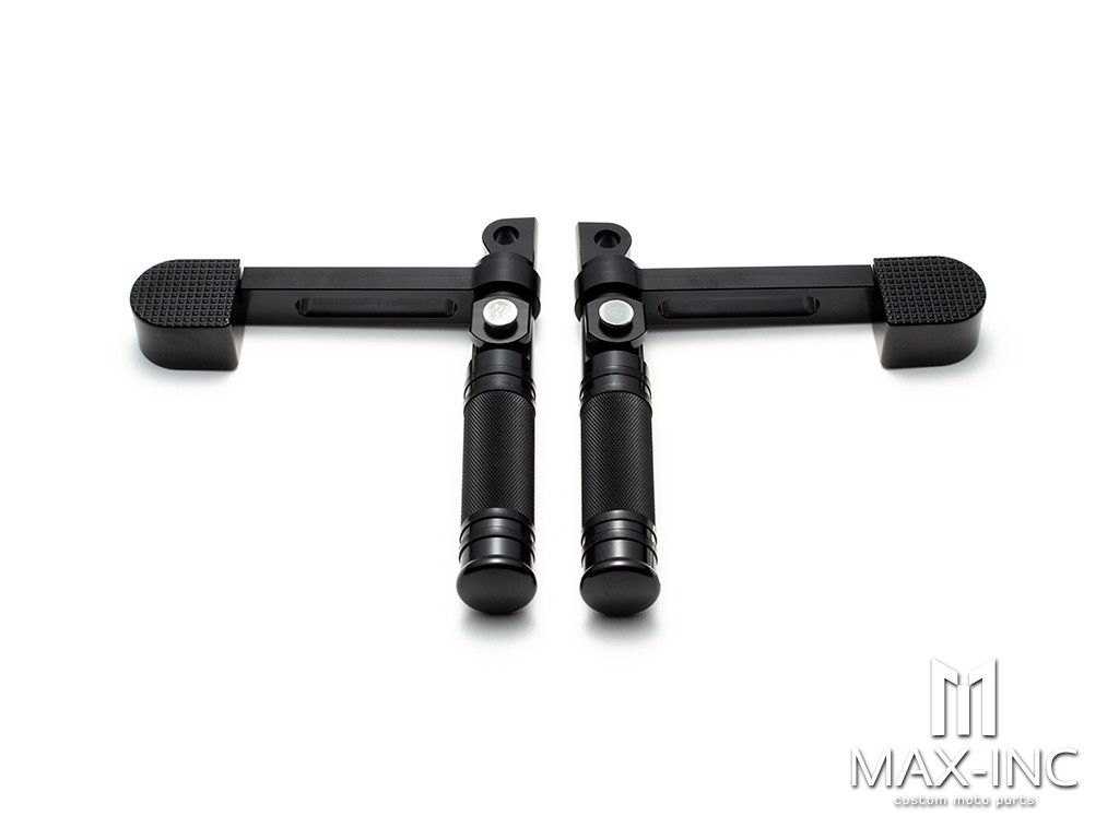 Black Foot pegs Heel Stirrup Footrests Moto Foot Rest case for Harley Touring Softail 883 1200 XL Dyna Fatboy Sportster