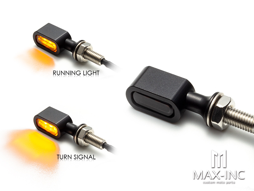 HARLEY MINI TURNER LAMP Black Smoked