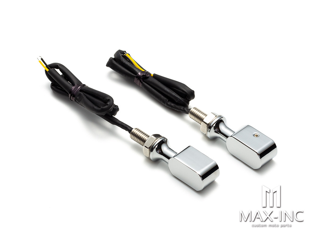 HARLEY MINI TURNER LAMP CHROME RED LENS