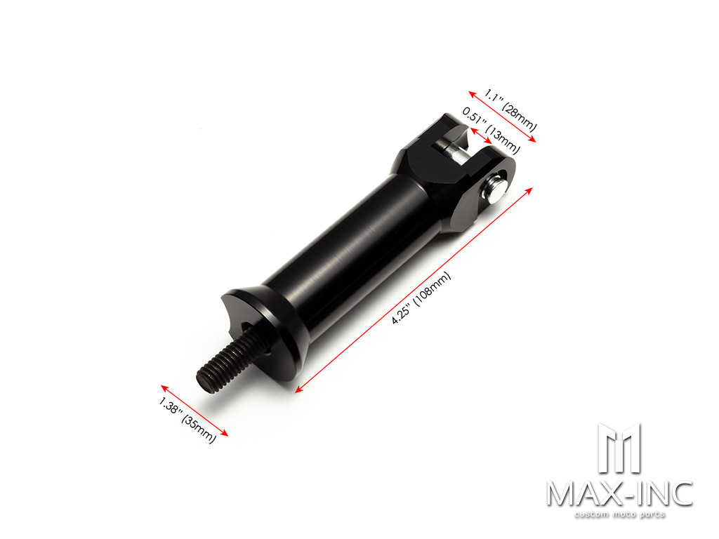 Motorcycle Passenger Foot Pegs Support Mount 2.25" Footrest Clevis Kit For Harley Softail Fatboy Heritage Softail FXST 2000-2006