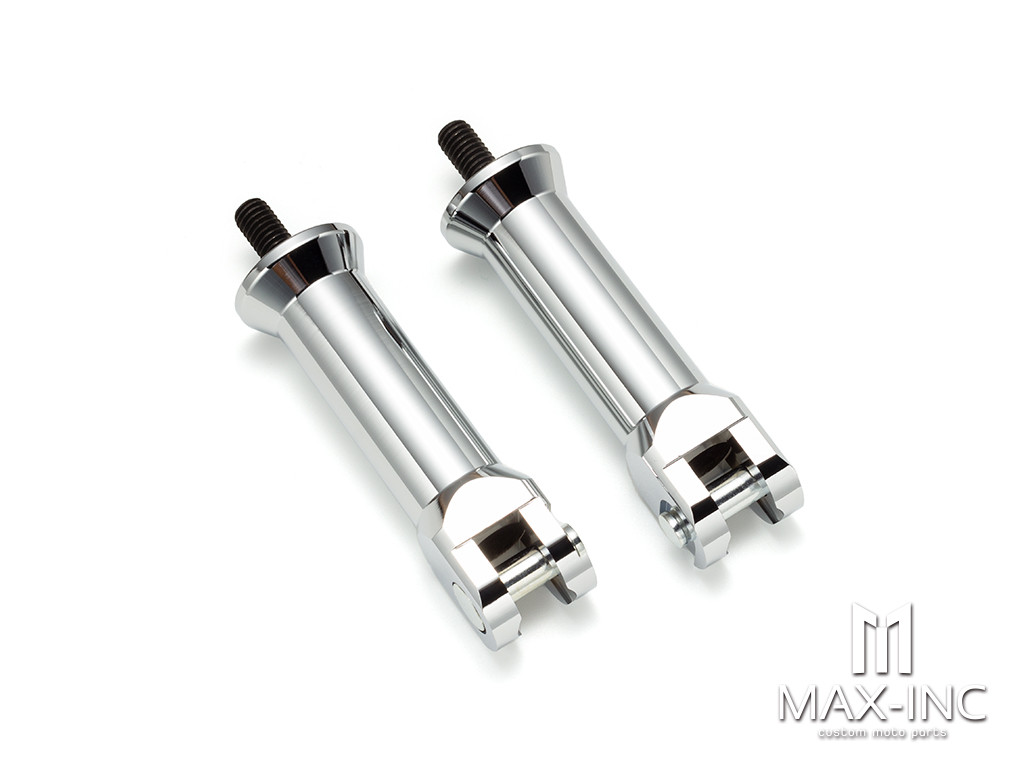 Chrome Motorcycle Passenger Foot Pegs Support Mount 2.25" Footrest Clevis Kit For Harley Softail Fatboy Heritage Softail FXST 2000-2006