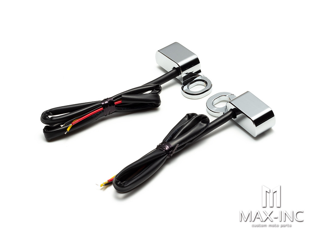 Motorcycle 12V LED Mini Turn Signals Indicators Running Light With E Mark For Harley Touring Street Glide 14-20 Softail 16-17