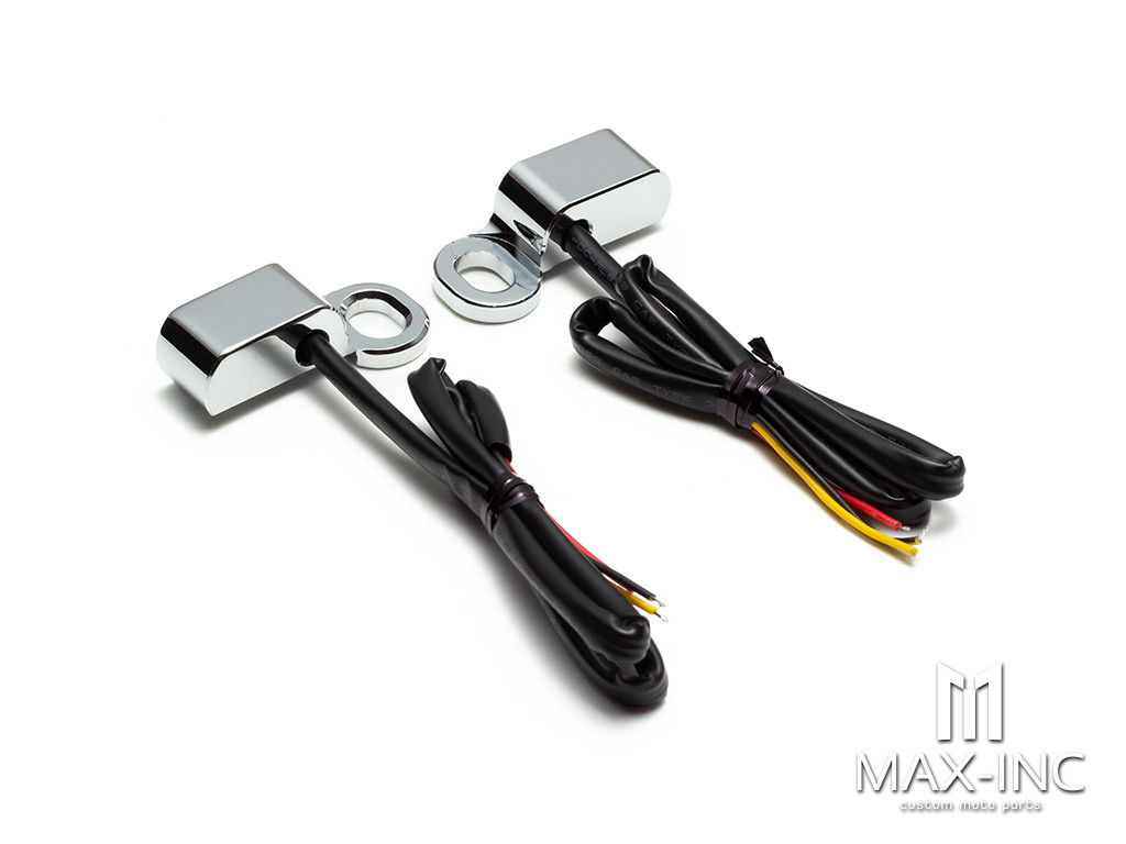 Motorcycle 12V LED Mini Turn Signals Indicators Running Light With E Mark For Harley Touring Street Glide 14-20 Softail 16-17