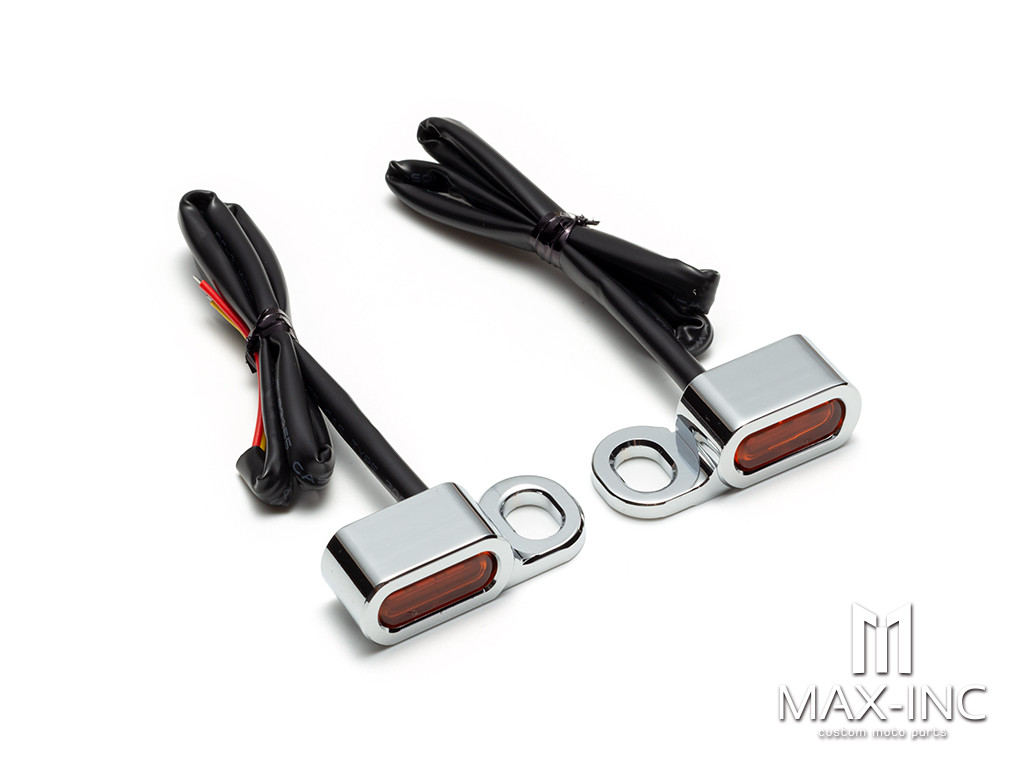 Motorcycle 12V LED Mini Turn Signals Indicators Running Light With E Mark For Harley Touring Street Glide 14-20 Softail 16-17