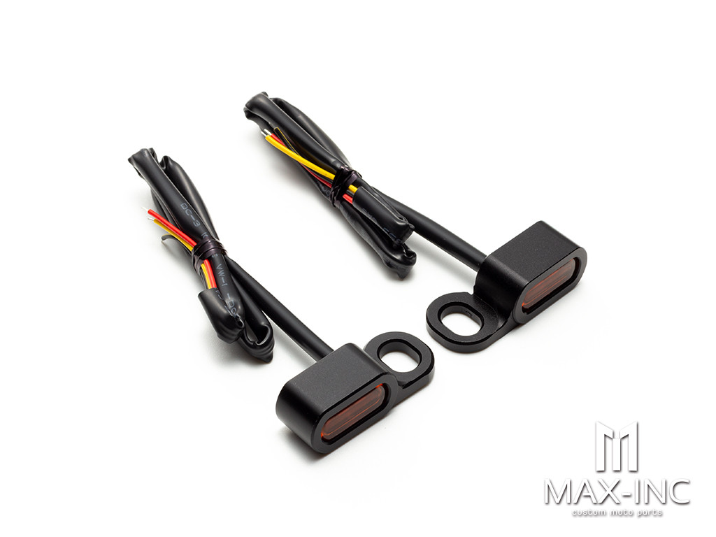 Motorcycle 12V LED Yellow Lens Mini Turn Signals Indicators Running Light With E Mark For Harley Touring Street Glide 14-20 Softail 16-17