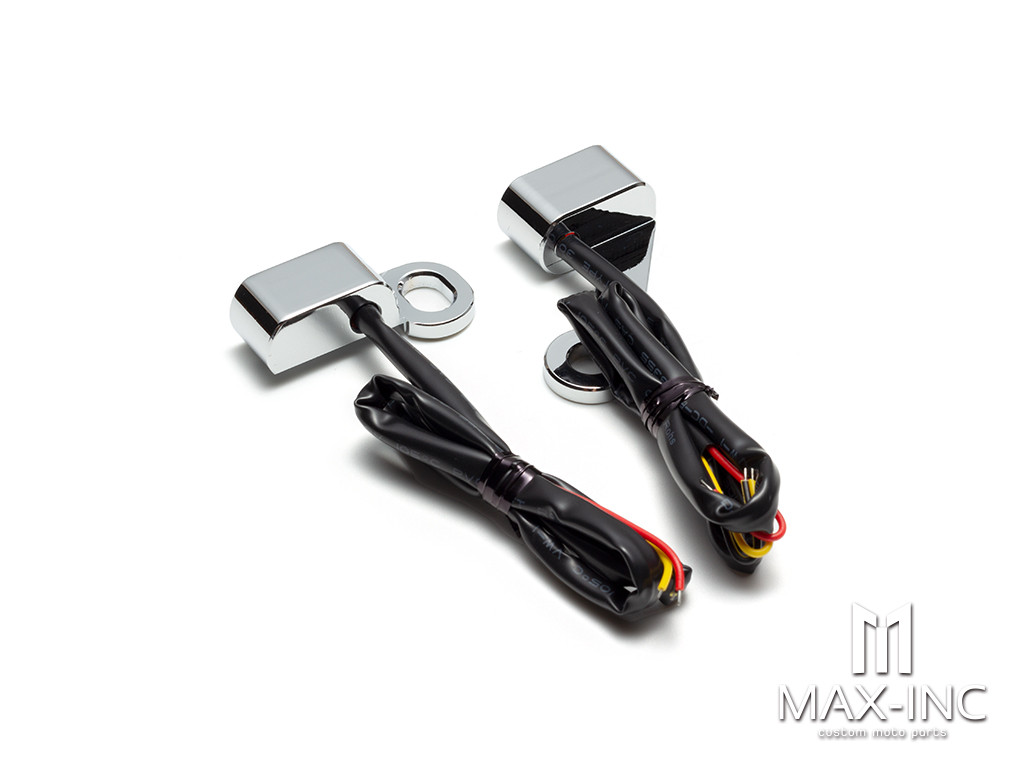 Motorcycle Amber LED Mini Turn Signal Indicator Running Light Lamp For Harley Touring Electra Glide 09-17 Softail Slim FLS 15-20