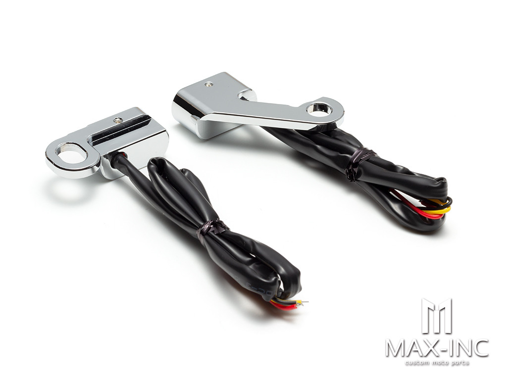 Motorcycle Amber LED Mini Turn Signal Indicator Running Light Lamp For Harley Touring Electra Glide 09-17 Softail Slim FLS 15-20