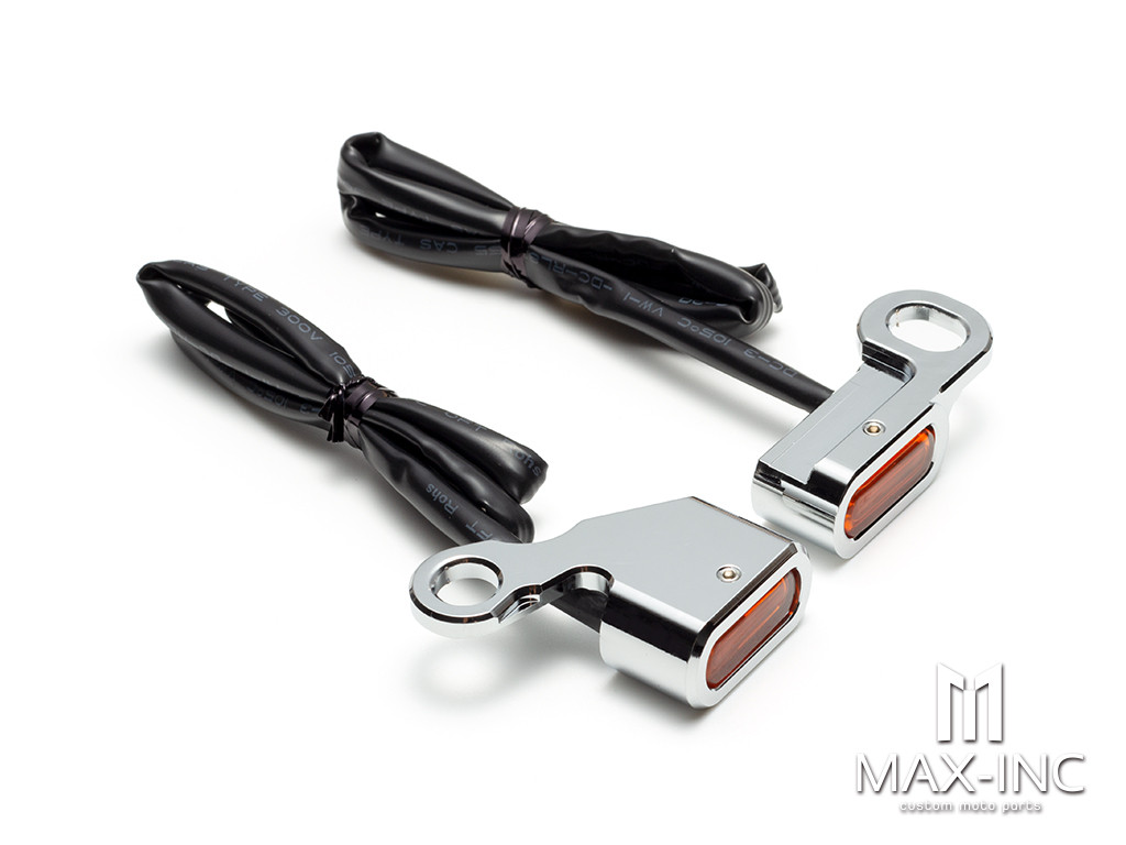 Motorcycle  Amber LED Mini Turn Signal Indicator Running Light Lamp 