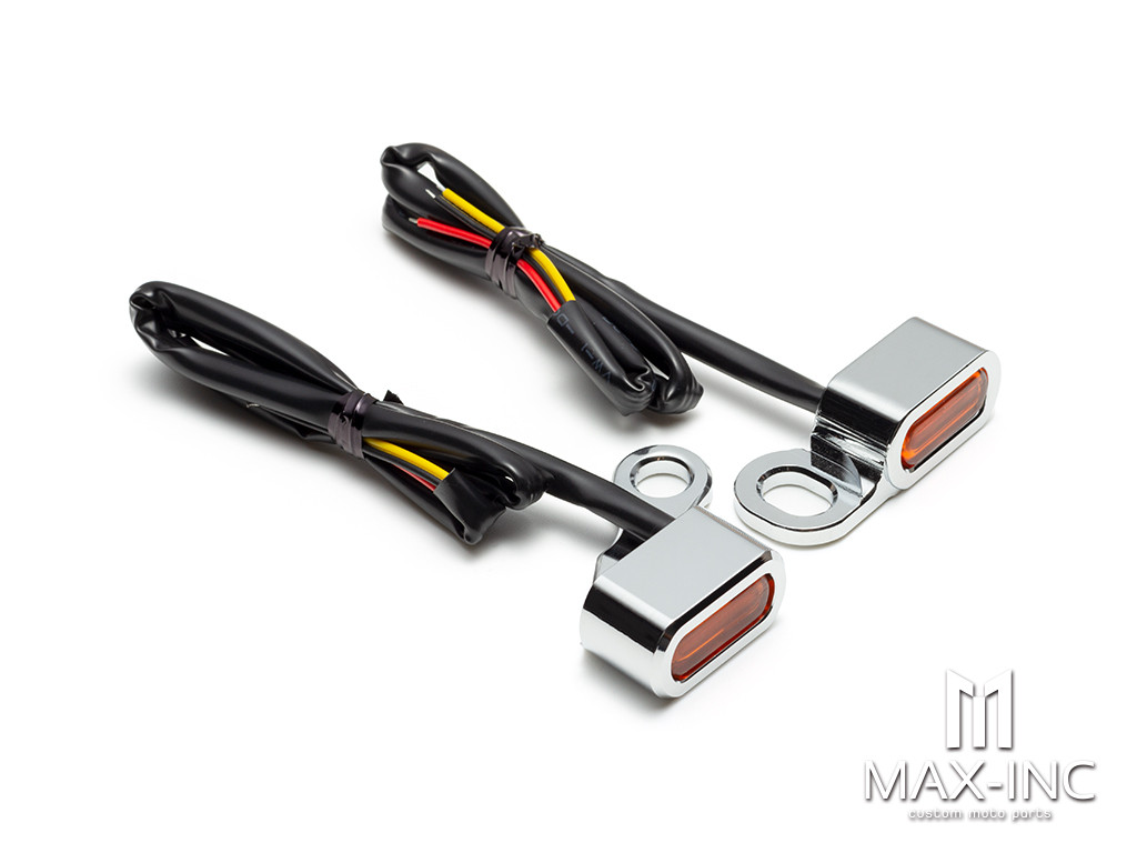 Motorcycle  Amber LED Mini Turn Signal Indicator Running Light Lamp 